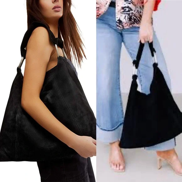 Free People Bobbi Suede Slouchy Tote Bag❤️ NWOT - Picture 2 of 11